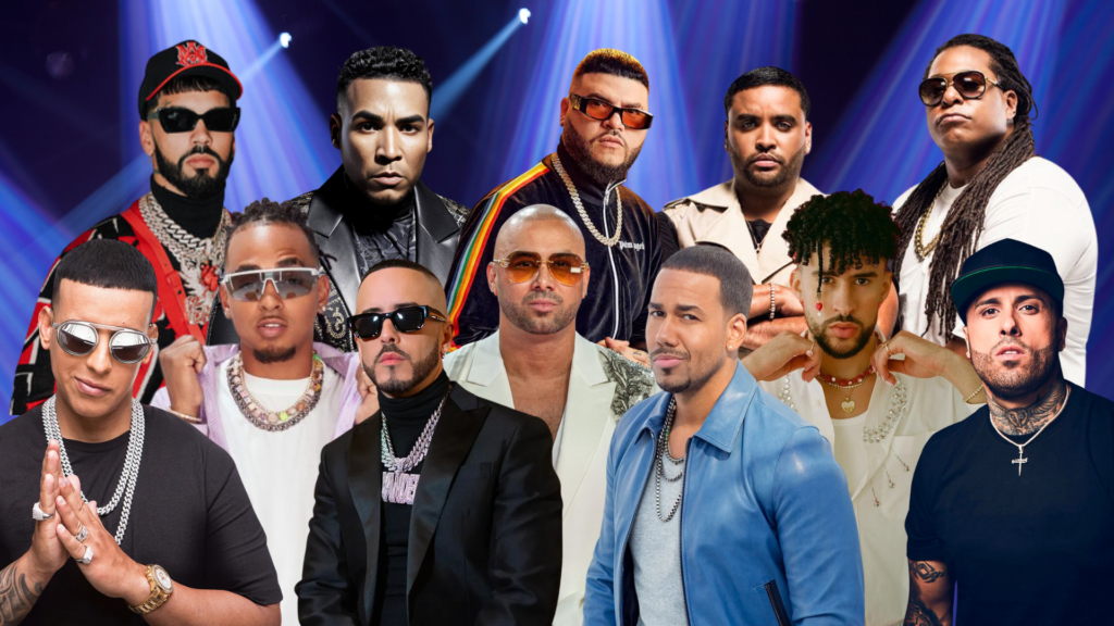 Collage of Reggaeton singers